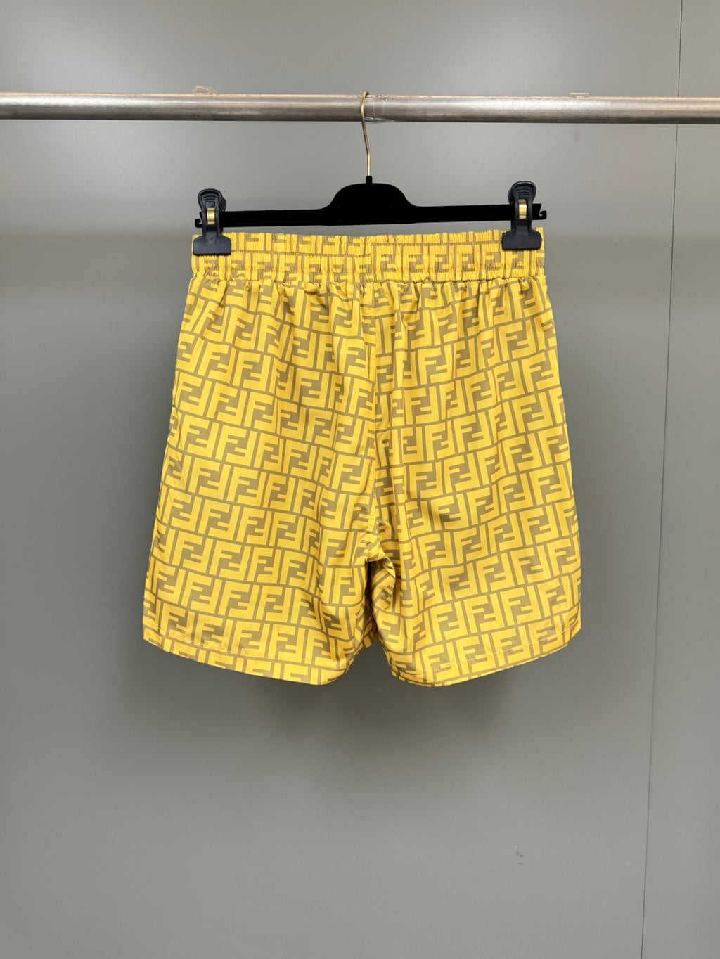 Fendi Men's Summer Solid Colour Letter Logo Print Bermuda Shorts #76237