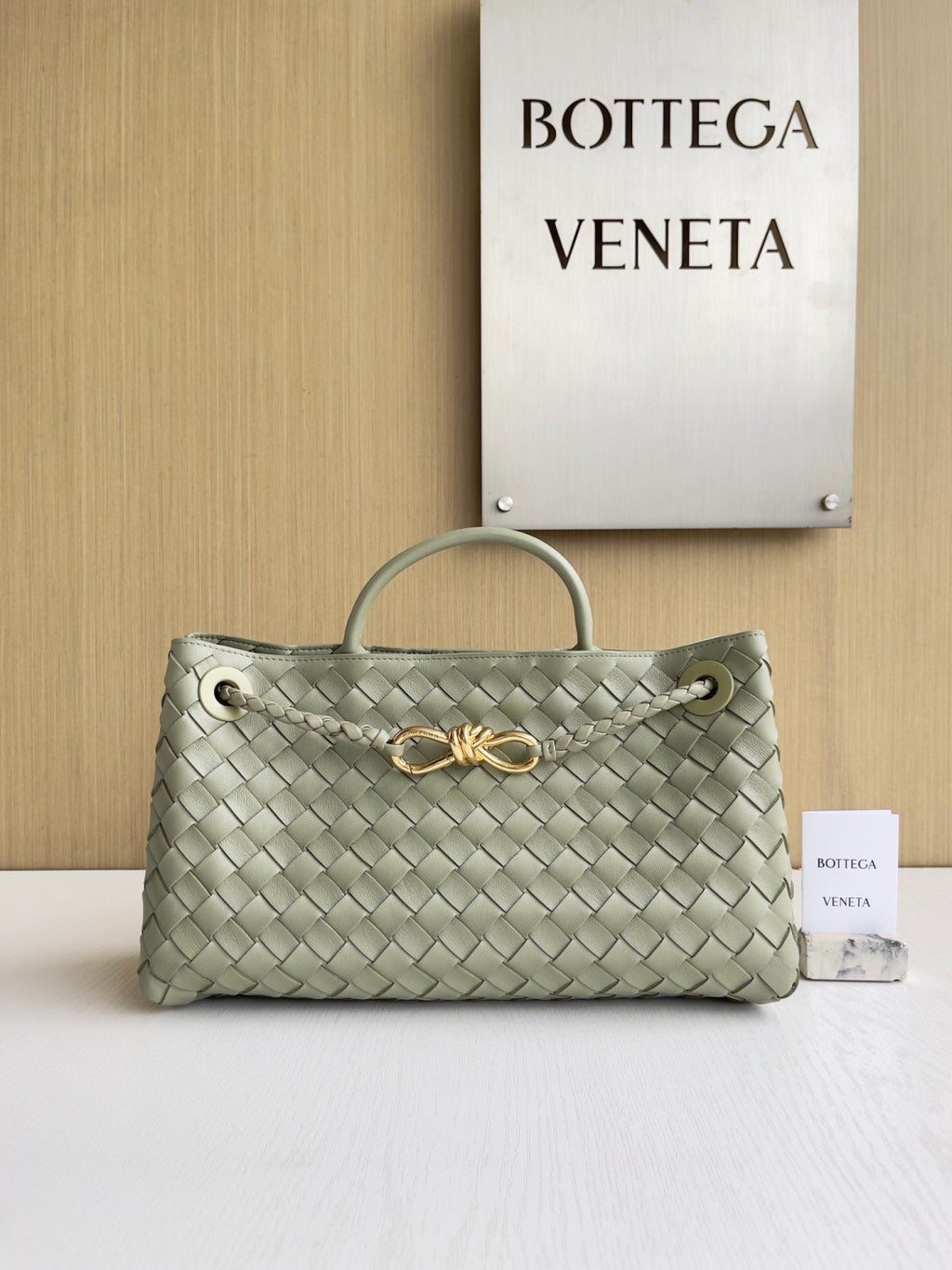 Bottega Veneta East-West Andiamo Chain Top-Handle Bag #329590
