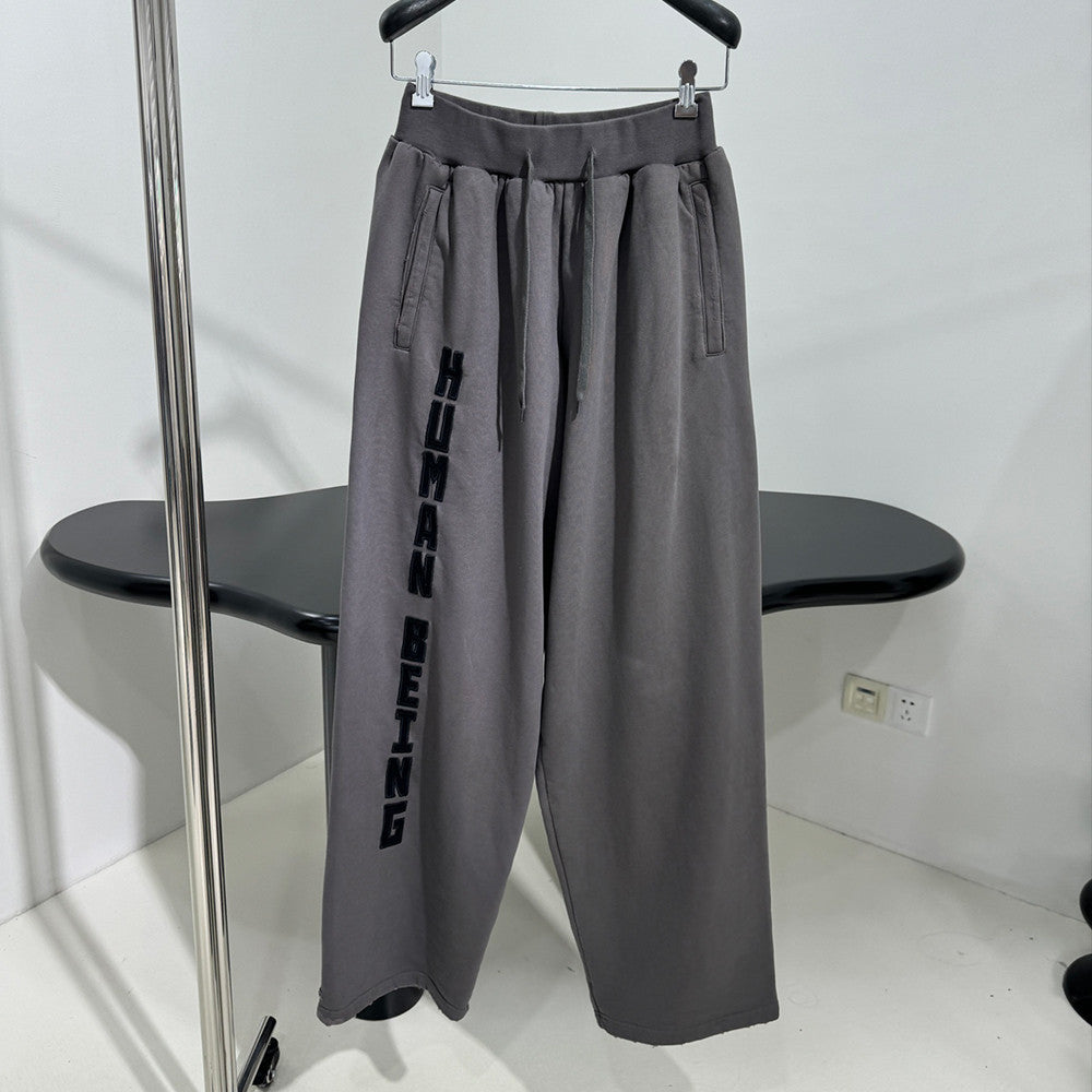 Balenciaga Men's HUMAN BEING SHIFTED Zipper Hoodie Vintage Washed Sweatshirt Jacket Casual Solid Color Pants Straight Sweatpants Suit Set Ngvp #1549