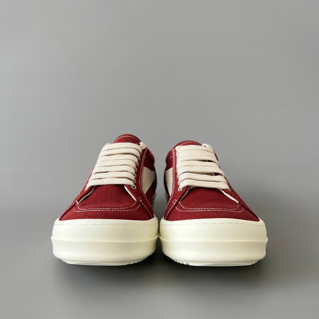 Rick Owens DRKSHDW Men's And Women's Spring/Summer Fashion Casual Round Toe Lace Up Low Top Twill Canvas Shoes #78281