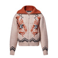 Louis Vuitton Men's And Women's Fall/Winter Casual Fashion Zipper Print Collared Knit Waist Defining Cardigan Jacket #78668