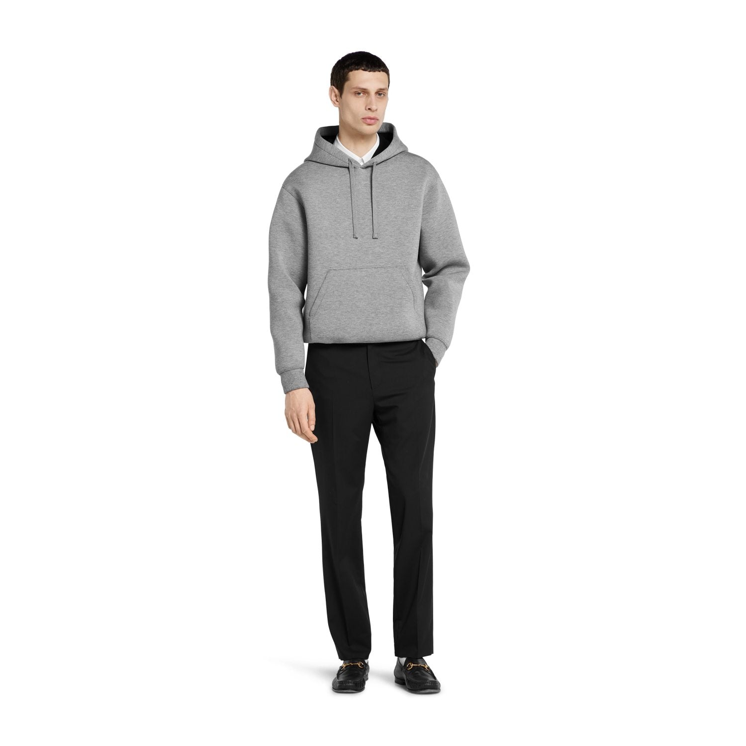 Gucci Double Viscose Jersey Sweatshirt in Grey Mélange #335119