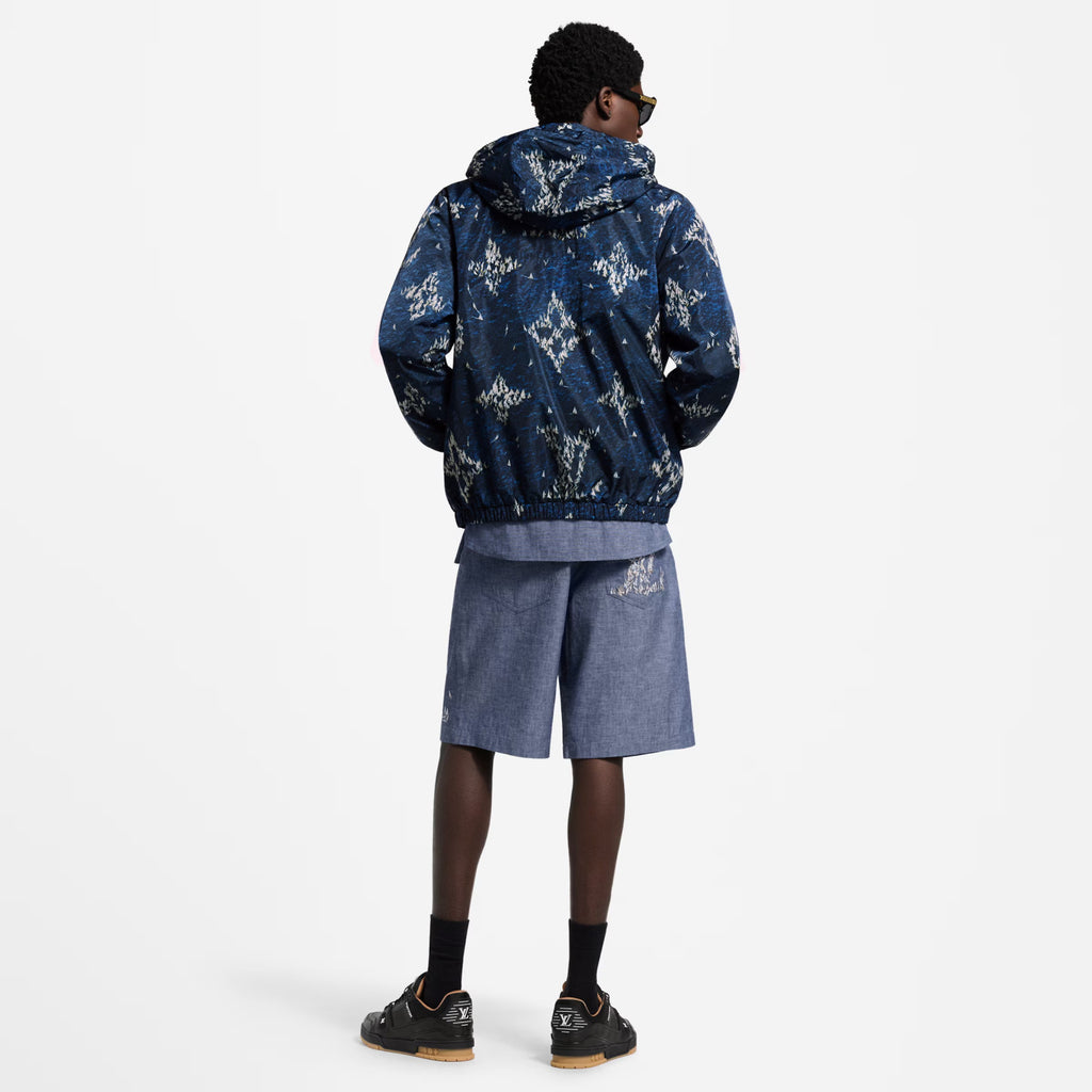 Louis Vuitton Men's Sailing Logo Printed Spring Solid Color Long Sleeve Hooded Windproof Jacket #77272