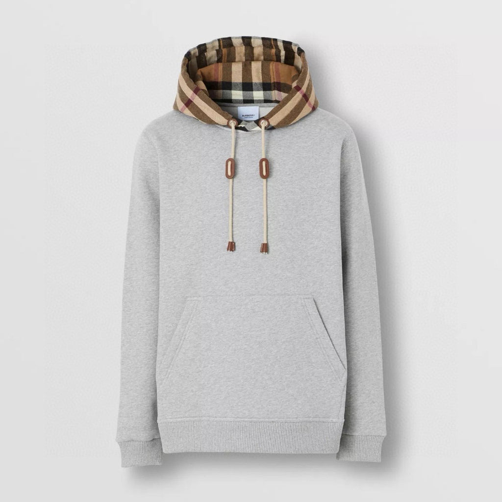 Burberry Men's Spring and Autumn Checkered Printed Hooded Long Sleeve Sweatshirt Pullover #72527