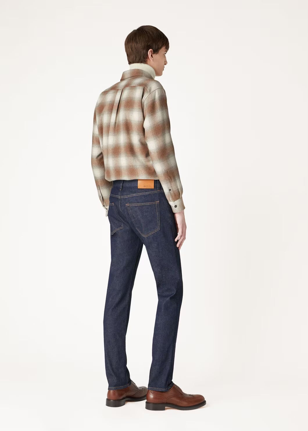 Loro Piana Men's Spring. Autumn And Winter Check Solid Color Long Sleeve Single Breasted Casual Jack Shirt Ngvp #9886