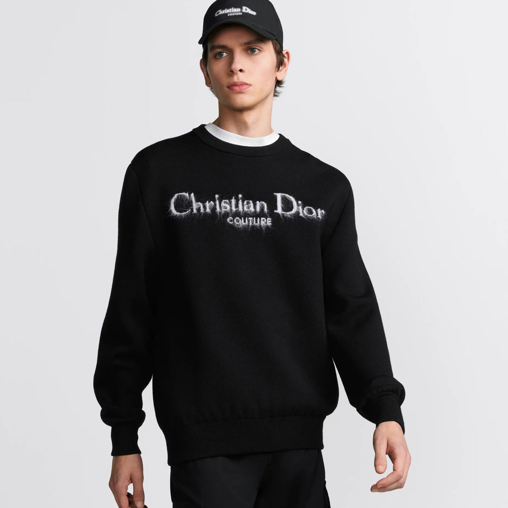 Dior Men's Autumn and Winter Solid Color Logo Letter Embroidery Round Neck Long Sleeve Sweater #73469