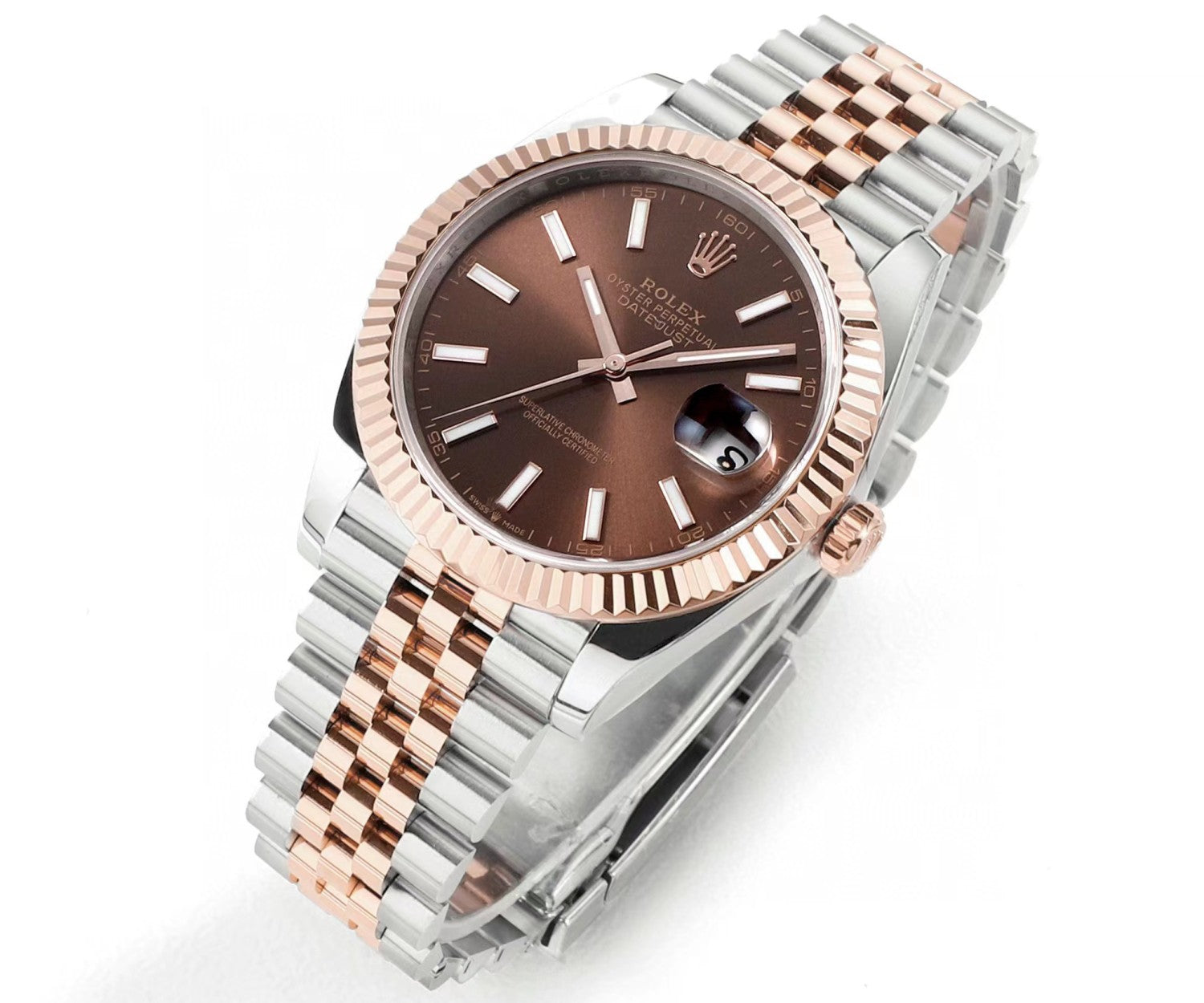 Rolex Men's 41mm Gold Dial Oyster Logbook Series Automatic Mechanical Movement 100m Water Resistant Watch #97927