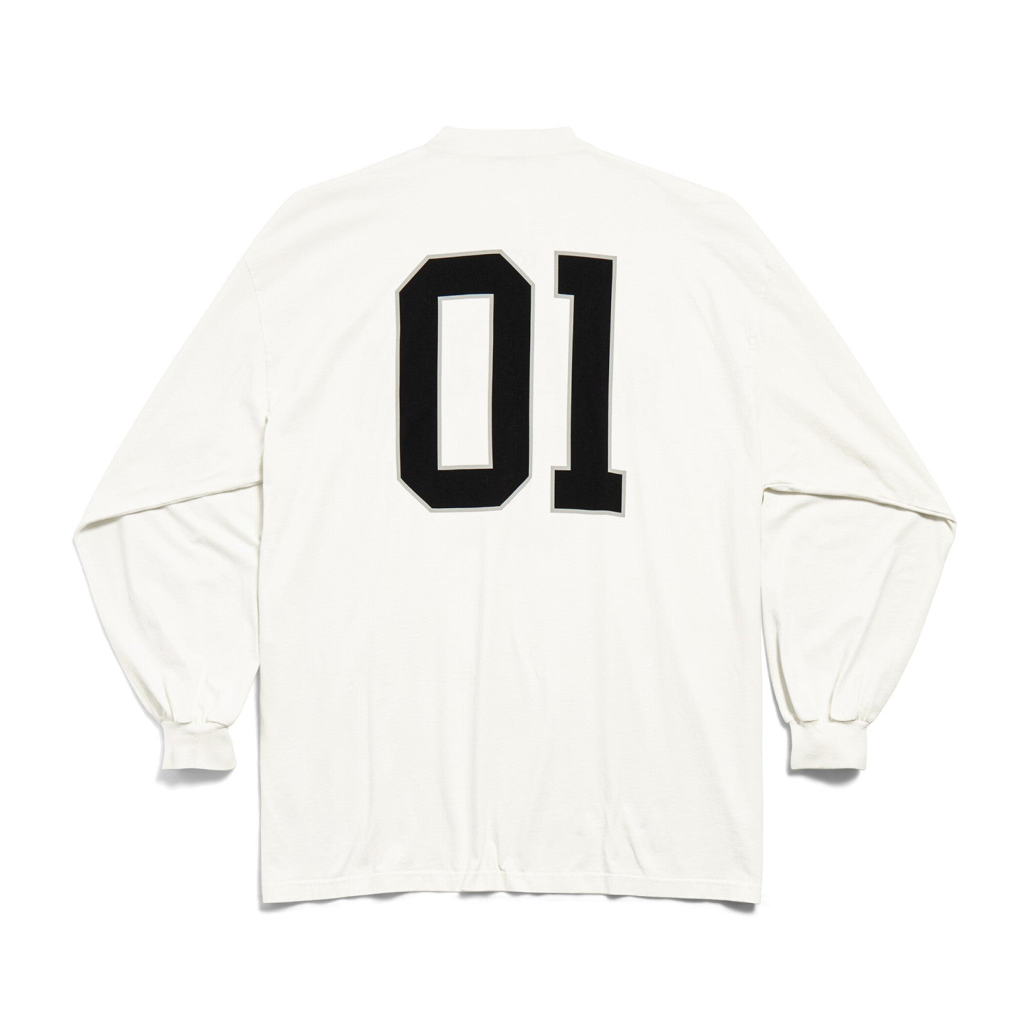 Balenciaga Men's Summer Letter Logo Print Round Neck Regular Fit Long Sleeve T-Shirt #74596