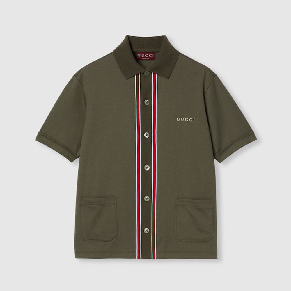 Gucci Cotton Piquet Polo Shirt With Embroidery #377961