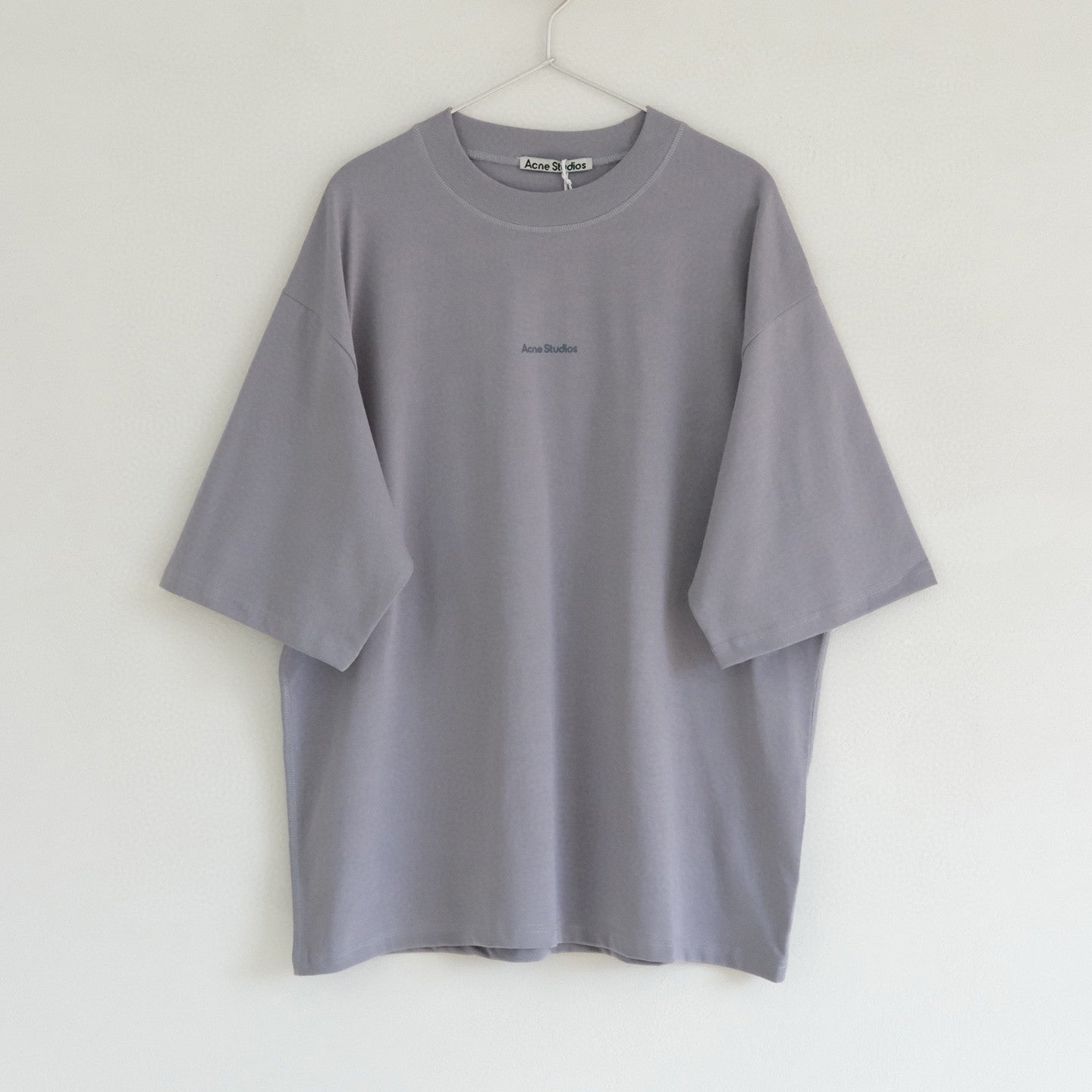Acne Studios Men's Summer Solid Color Logo Printed Round Neck Cotton Short Sleeve T-Shirt #98862