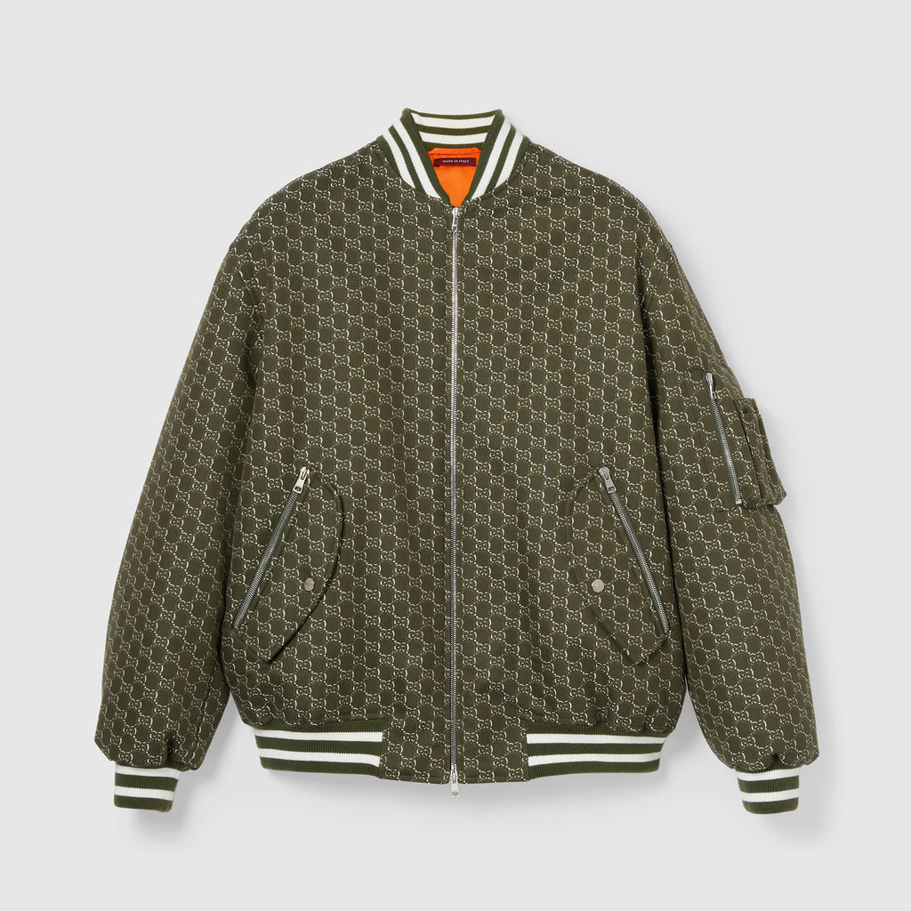 Gucci Men's Spring Autumn Solid Colour Letter Printed Zipper Long Sleeve Jacket #76777