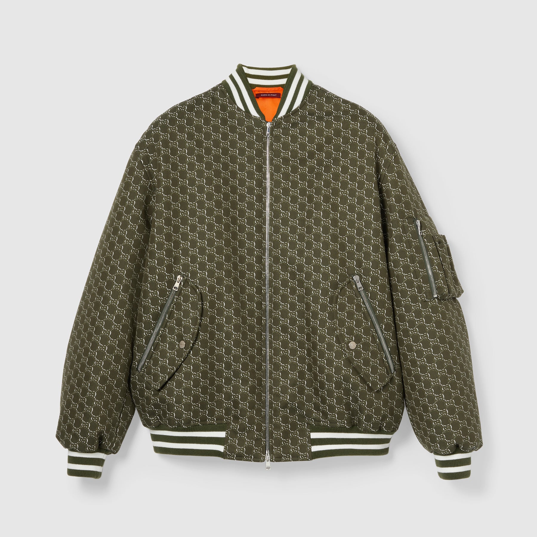 Gucci Men's Spring Autumn Solid Colour Letter Printed Zipper Long Sleeve Jacket #76777
