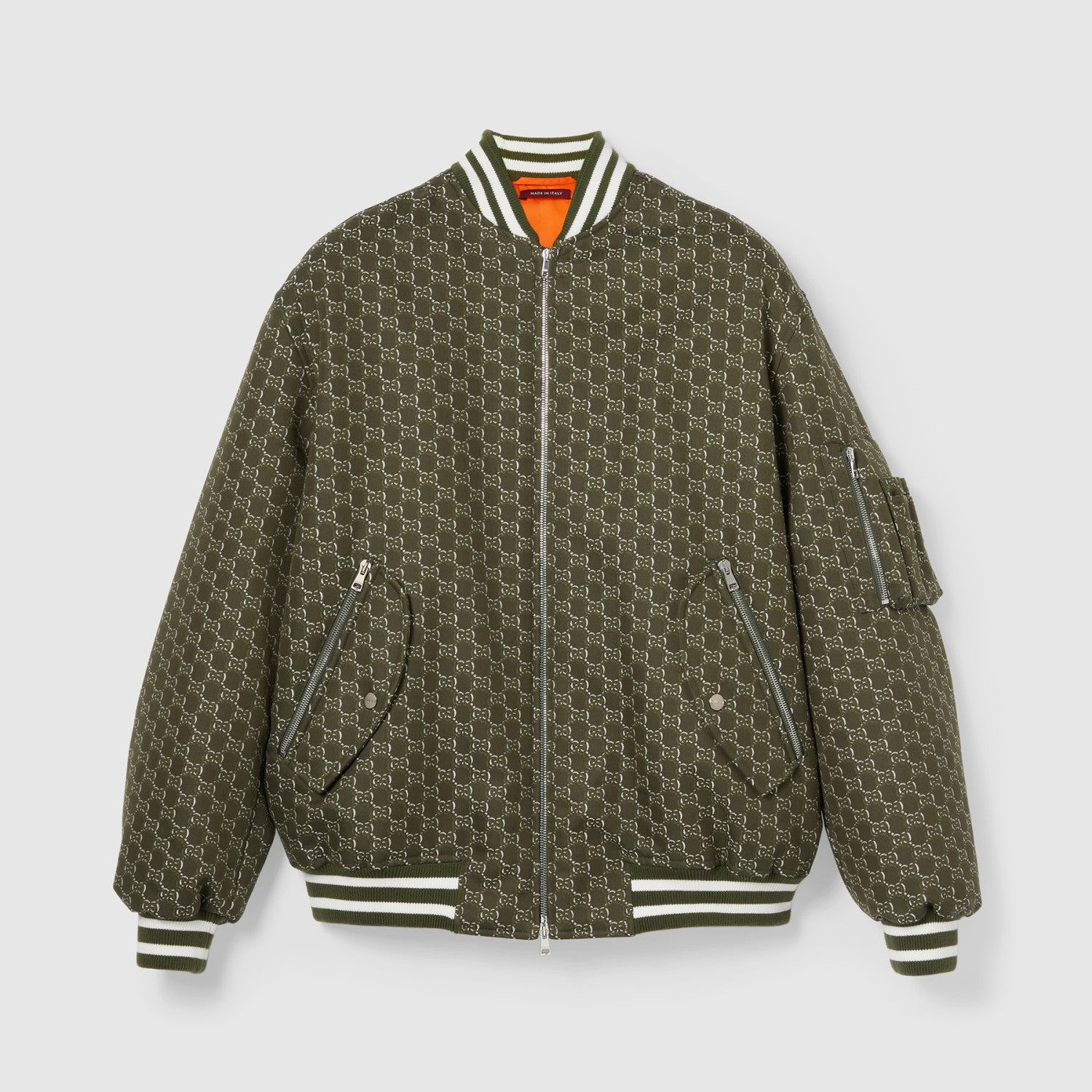 Gucci Men's Spring Autumn Solid Colour Letter Printed Zipper Long Sleeve Jacket #76777