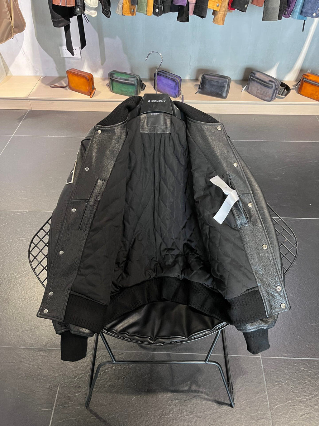 Givenchy Buttoned Leather Jacket #4674