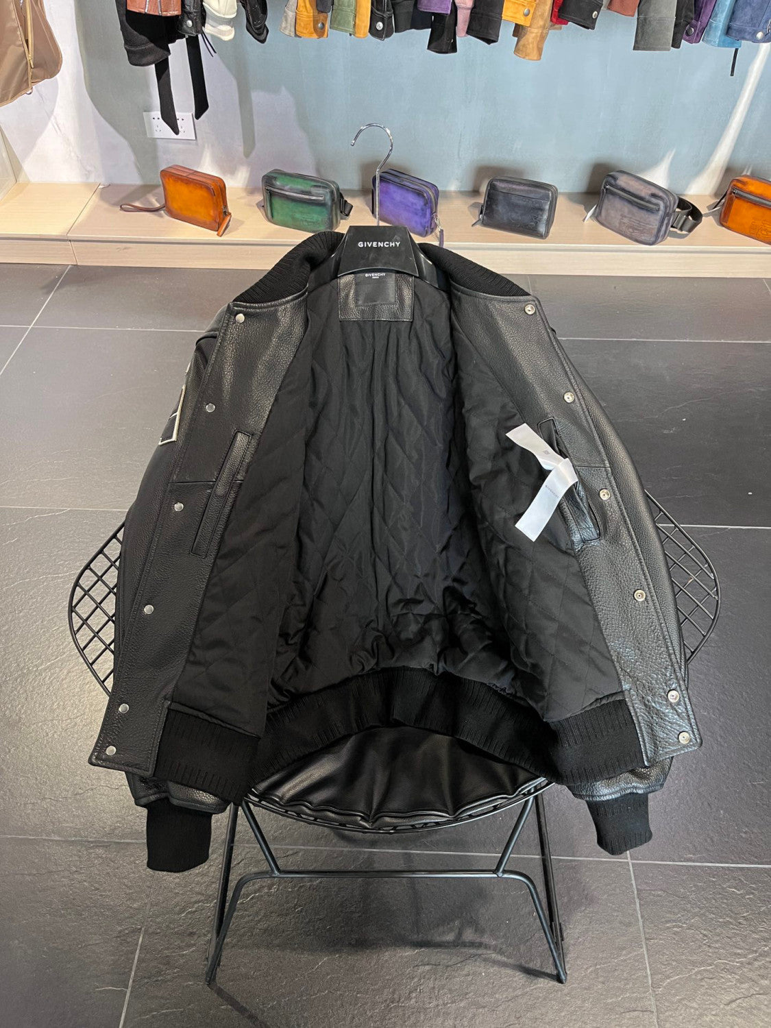 Givenchy Buttoned Leather Jacket #4674