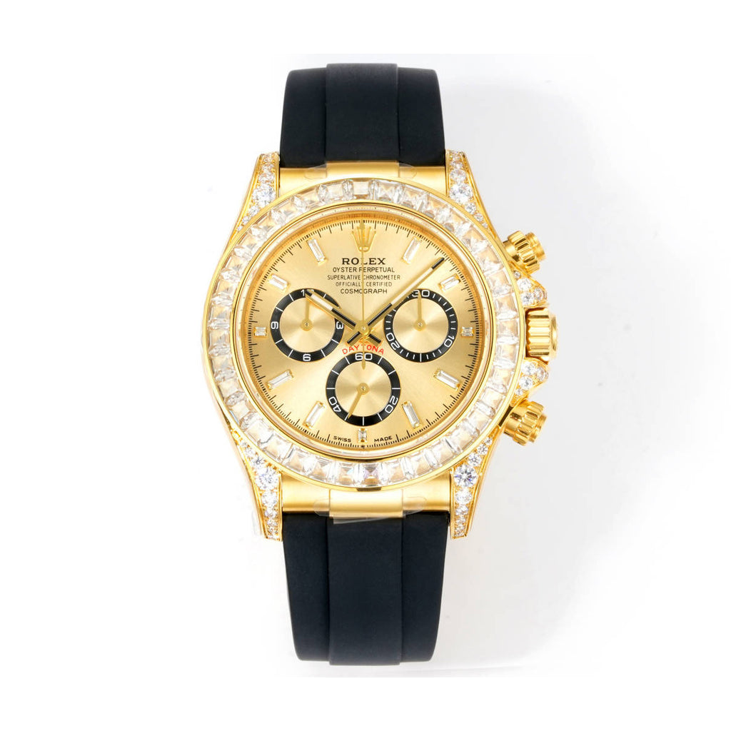 Rolex Men's Automatic Mechanical Movement 100 Meter Water Resistant Dial Watch with Diamonds #75863