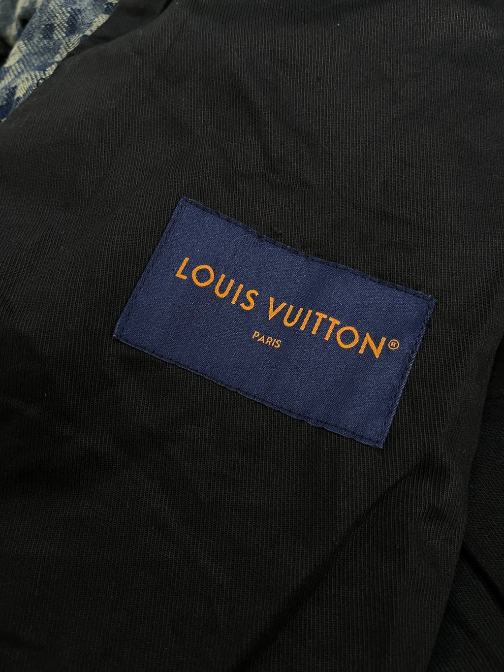 Louis Vuitton Men's Spring and Autumn Solid Color Snake Print Denim Single Breasted Long Sleeve Jacket Jeans Pants Suit Set #76539