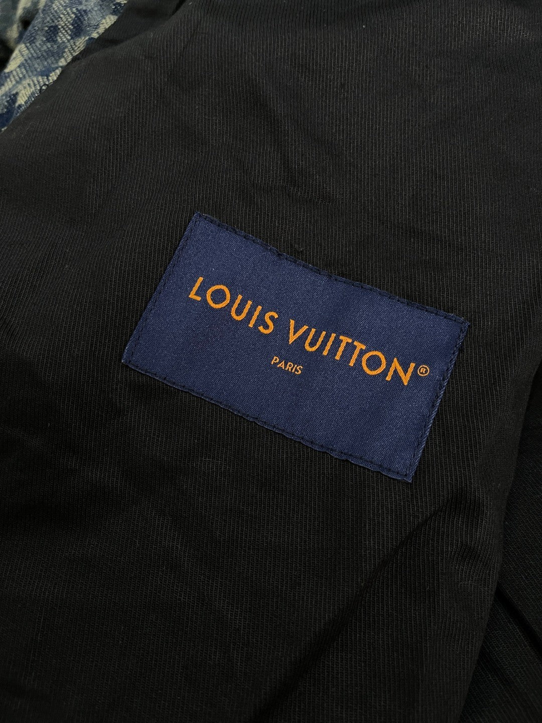 Louis Vuitton Men's Spring and Autumn Solid Color Snake Print Denim Single Breasted Long Sleeve Jacket Jeans Pants Suit Set #76539
