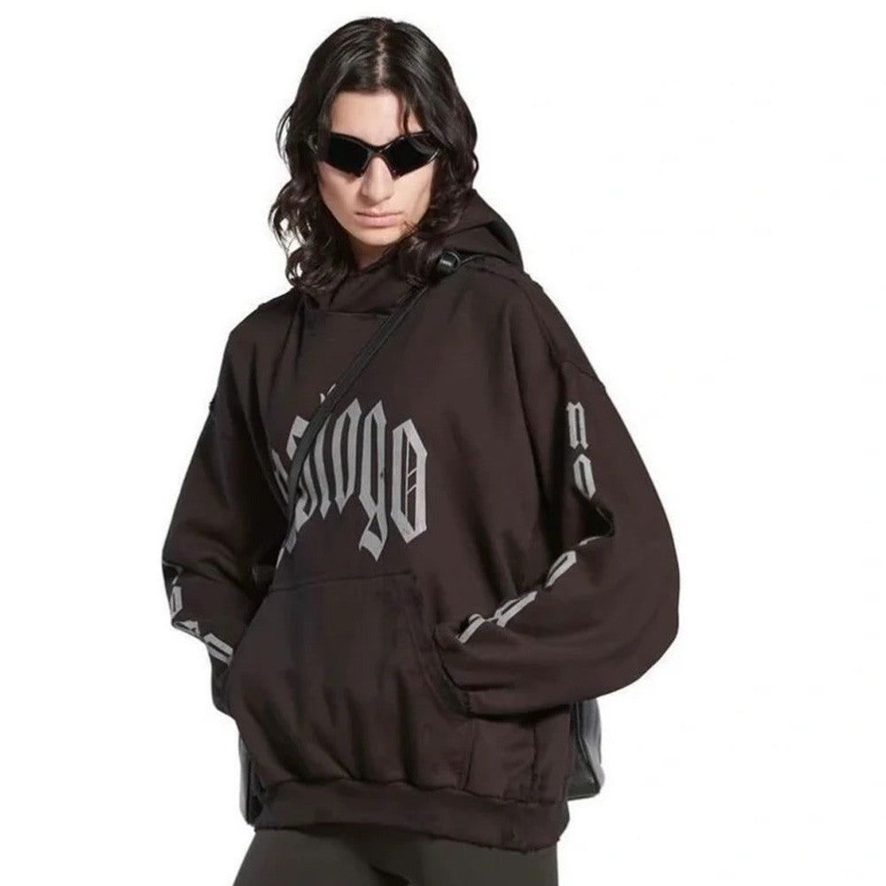 Balenciaga Men's Women's Cotton Spring And Autumn Letter Printed Fitted Casual Long Sleeve Hooded Sweatshirt Trendy Elastic Sweatpants Ngvp #7435