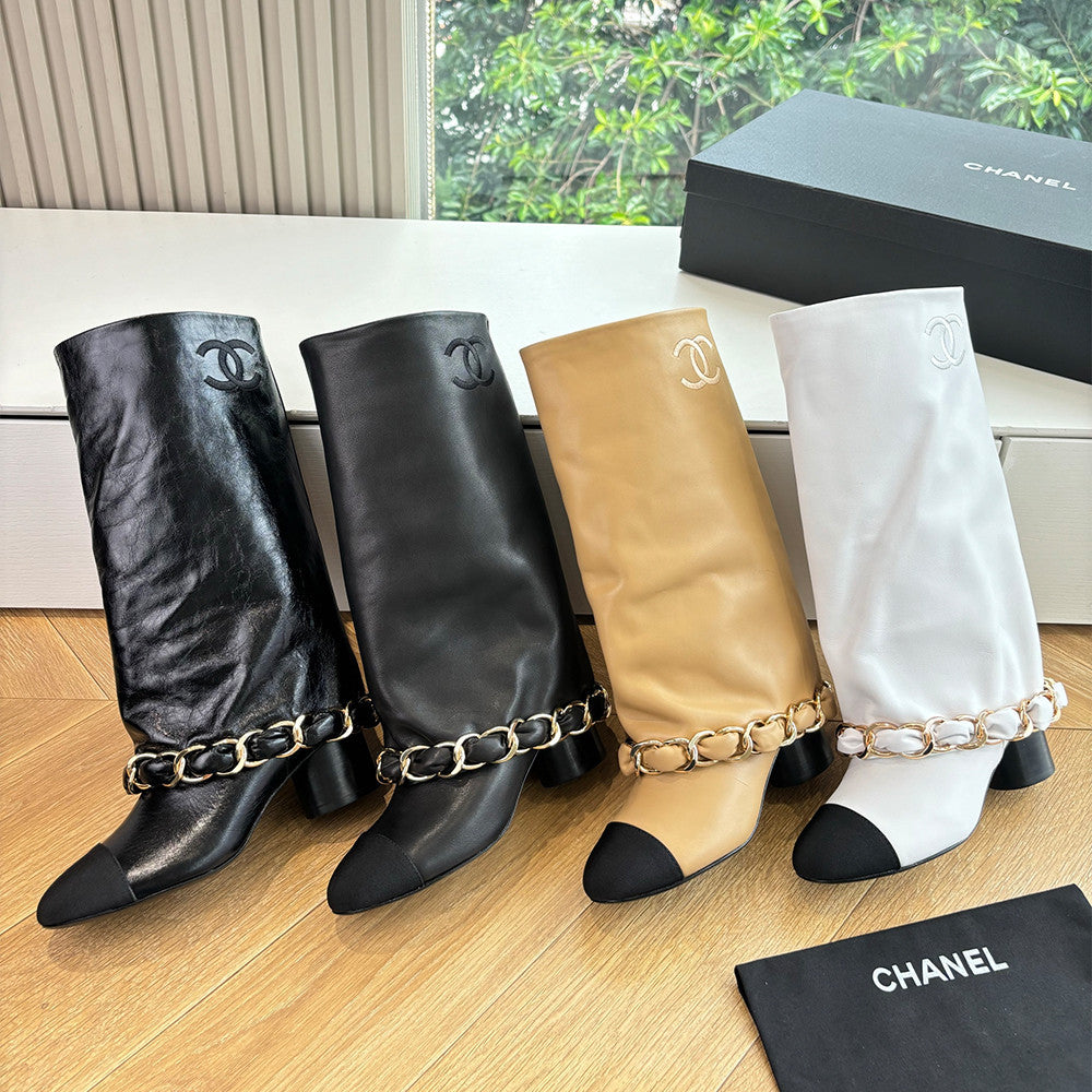 Chanel Women's Letter Knight Boots #334916