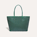 GOYARD Artois Men's Women's Y Word Old Flower Full Print Leather Shoulder Bag Zipper Closure Casual Tote Bags #77388