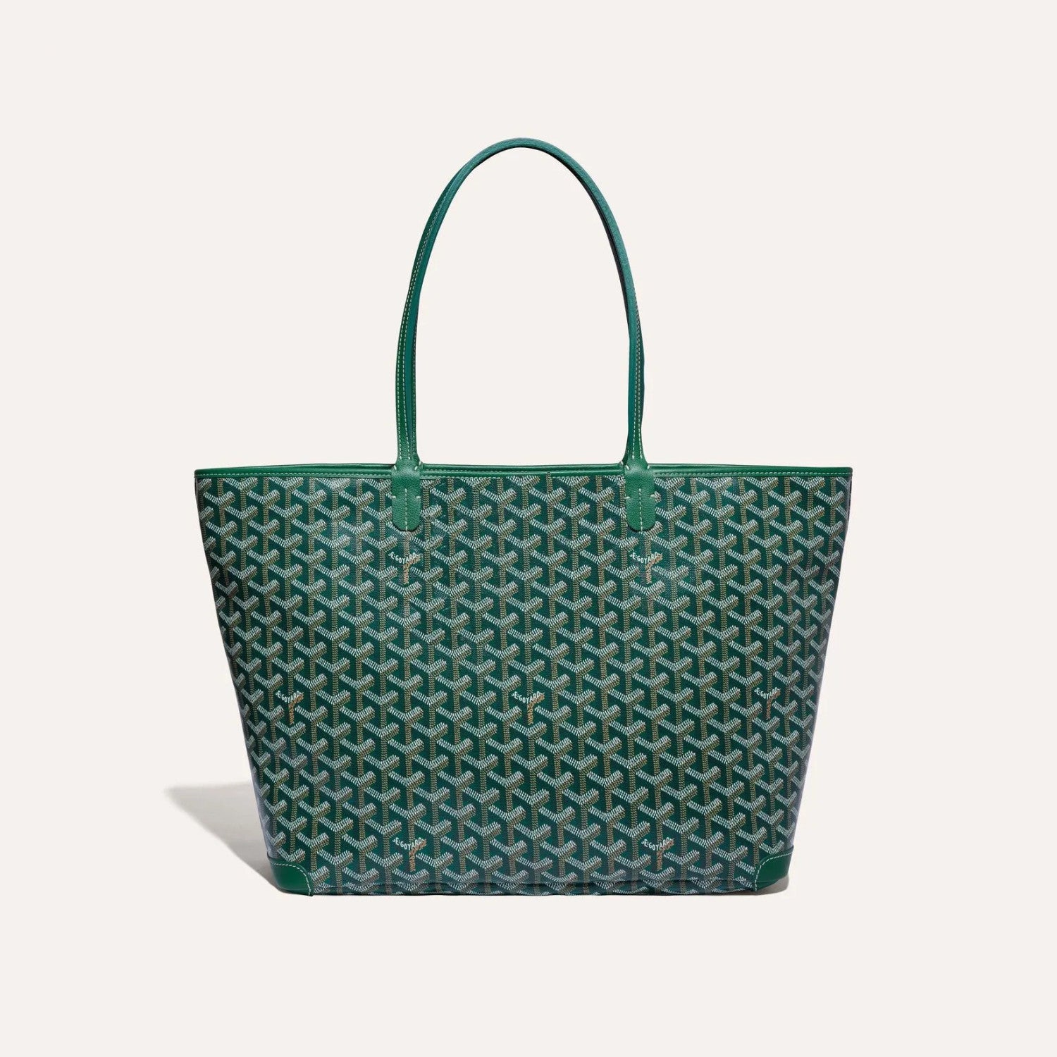 GOYARD Artois Men's Women's Y Word Old Flower Full Print Leather Shoulder Bag Zipper Closure Casual Tote Bags #77388