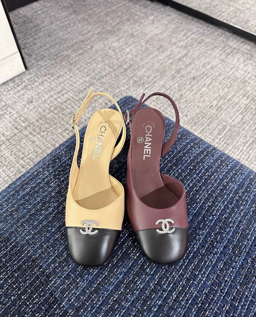 Chanel Cc Diamond Logo Lambskin High Heel Sandals #336670