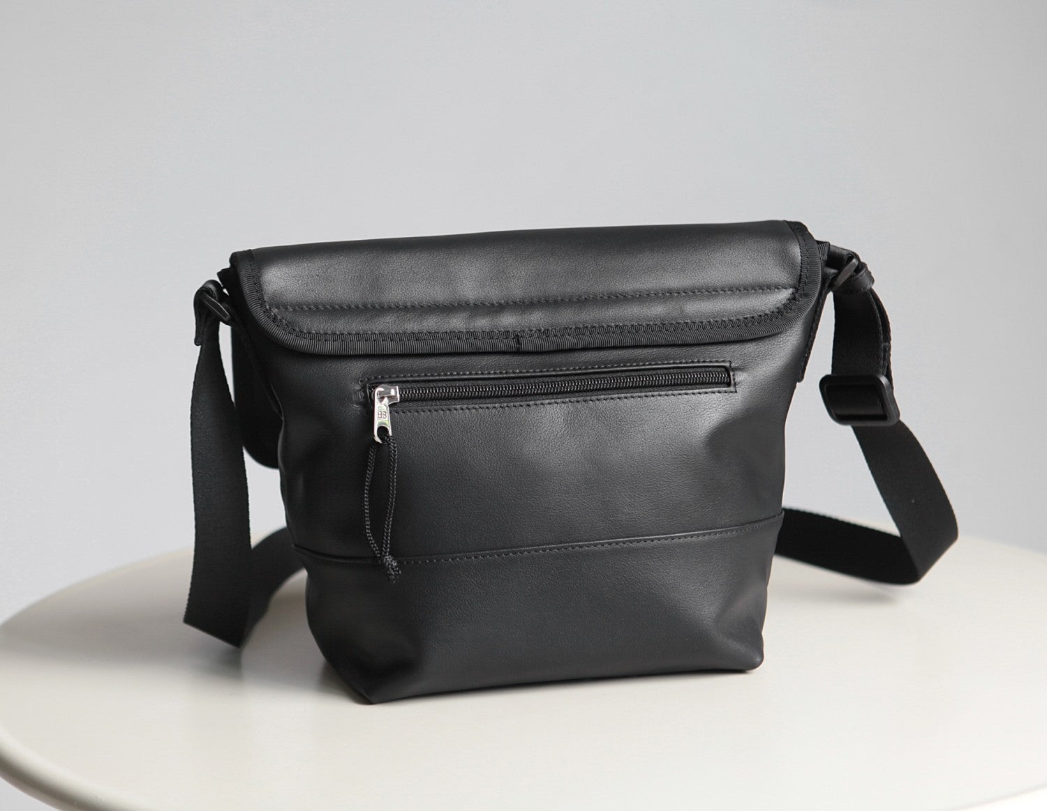 Balenciaga Men's Letter Print Black Calfskin Single Shoulder Crossbody Bag Bags #77712