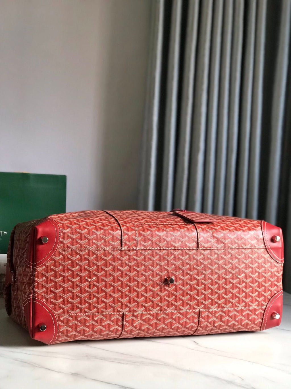 GOYARD Bowling45 Men's And Women's Fashion Classic All-over Print Zipper Closure Canvas Leather Oversized Travel Bag Bags BOWLIN045TY33CL33P #78364