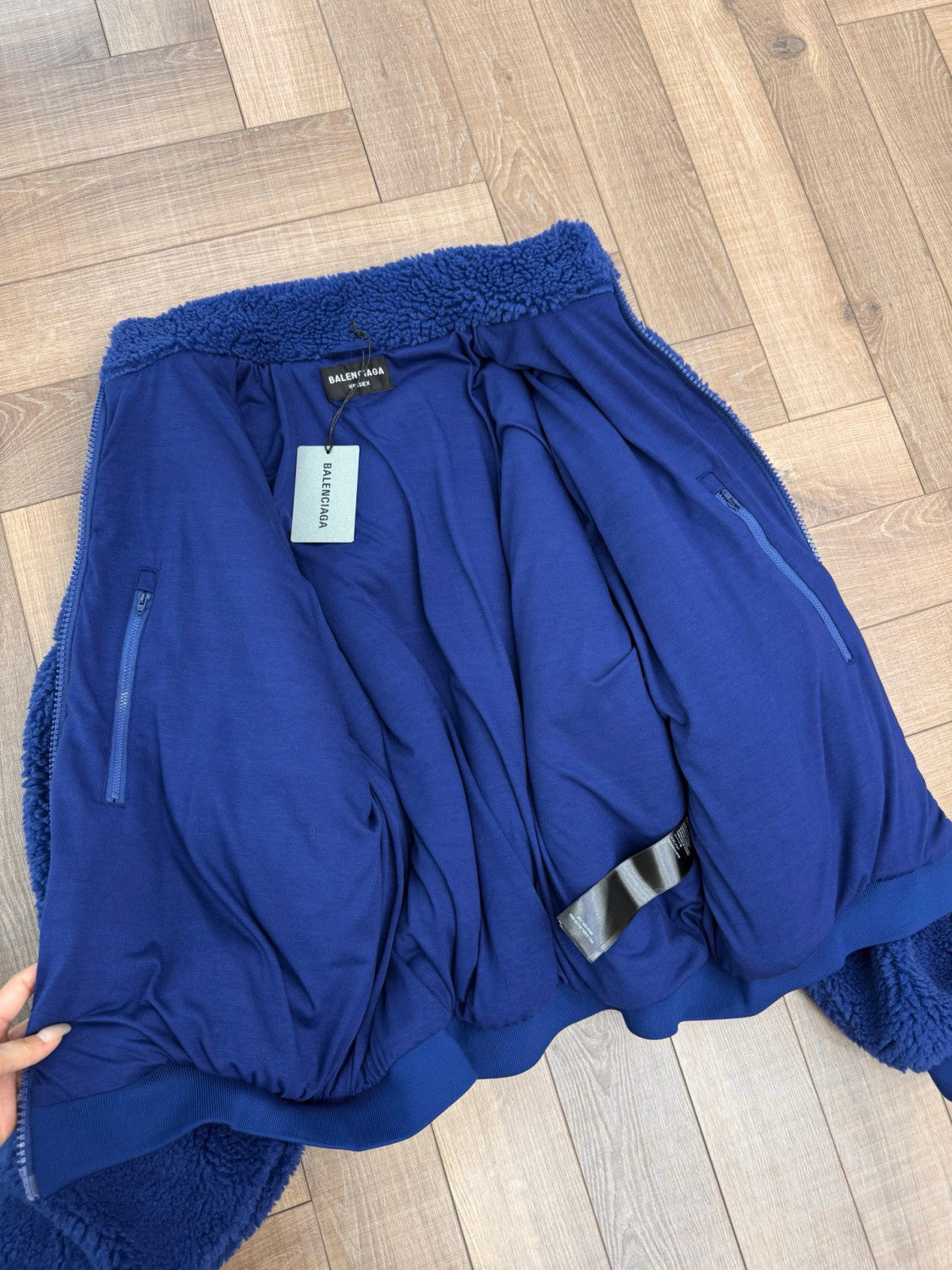 Balenciaga Men's 3b Sports Icon Ski Zip-up Jacket in Light Marine Blue #335777
