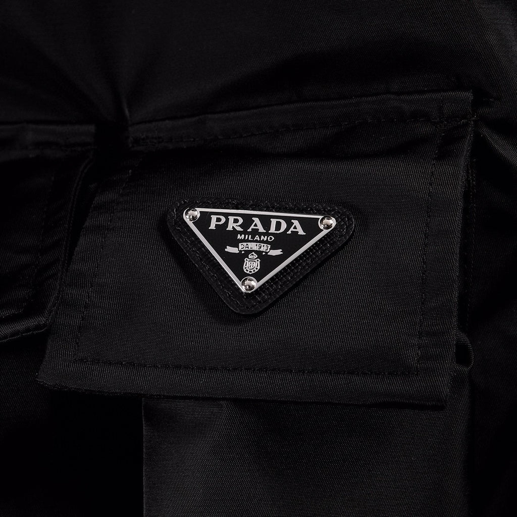 Prada Men's Spring and Fall Black Nylon Multi-Pocket Zipper Long Sleeve Jacket #99721