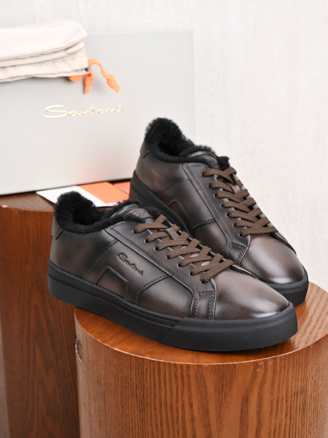 Santoin SS25 Men's Casual Sneakers Retro Velvet Moral Training Shoes #332681