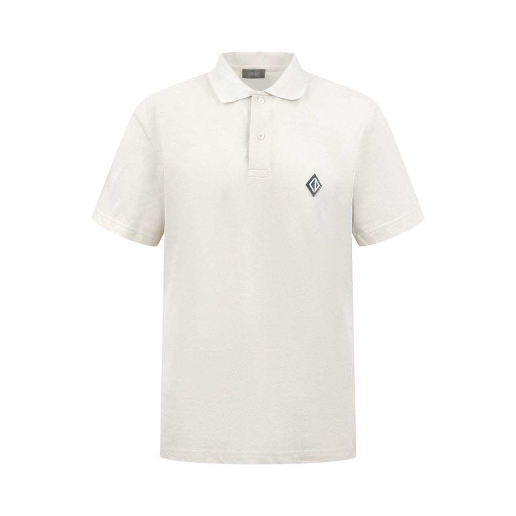 Dior Men's Summer Solid Color Logo Printed Cotton Polo Neck Short Sleeve T-Shirt #76569