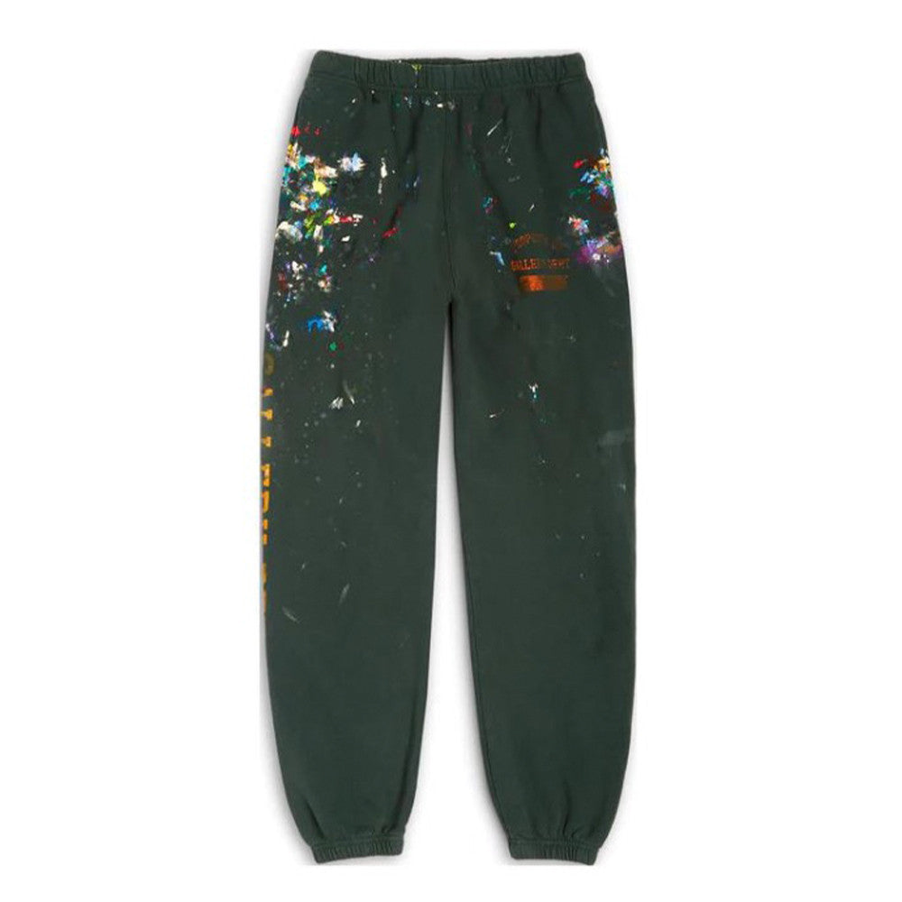 Gallery Dept. Men's Spring And Autumn Graffiti Letters Printing Solid Color Do Old Hooded Sweatshirt Casual Ink Splash Elastic Waist Drawstring Pants Ngvp #9291