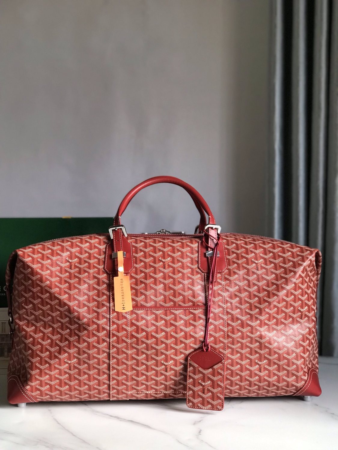 GOYARD Bowling45 Men's And Women's Fashion Classic All-over Print Zipper Closure Canvas Leather Oversized Travel Bag Bags BOWLIN045TY33CL33P #78364