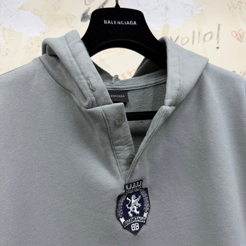 Balenciaga Top-quality Version Men's 3b Football Polo Hoodie in Grey white #336845
