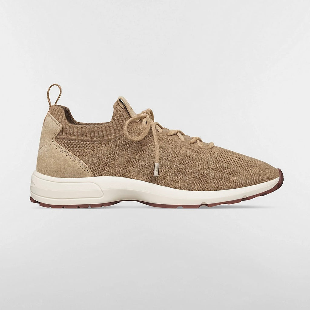 DIOR B80 Lounge Sneaker Dior Gray Cannage Cashmere Wool and Silk Knit with Dior Gray Suede#336623
