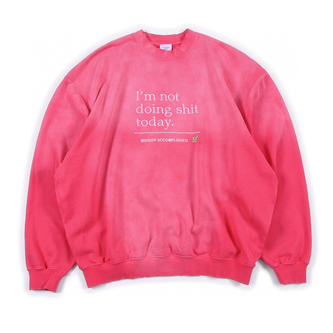 Vetements Letter Print Pullover Sweatshirt Ngvp #6725