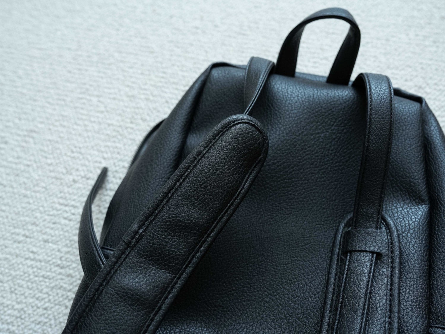 Chrome Hearts Solid Color Leather Zipper Leather Backpack Backpack #336982