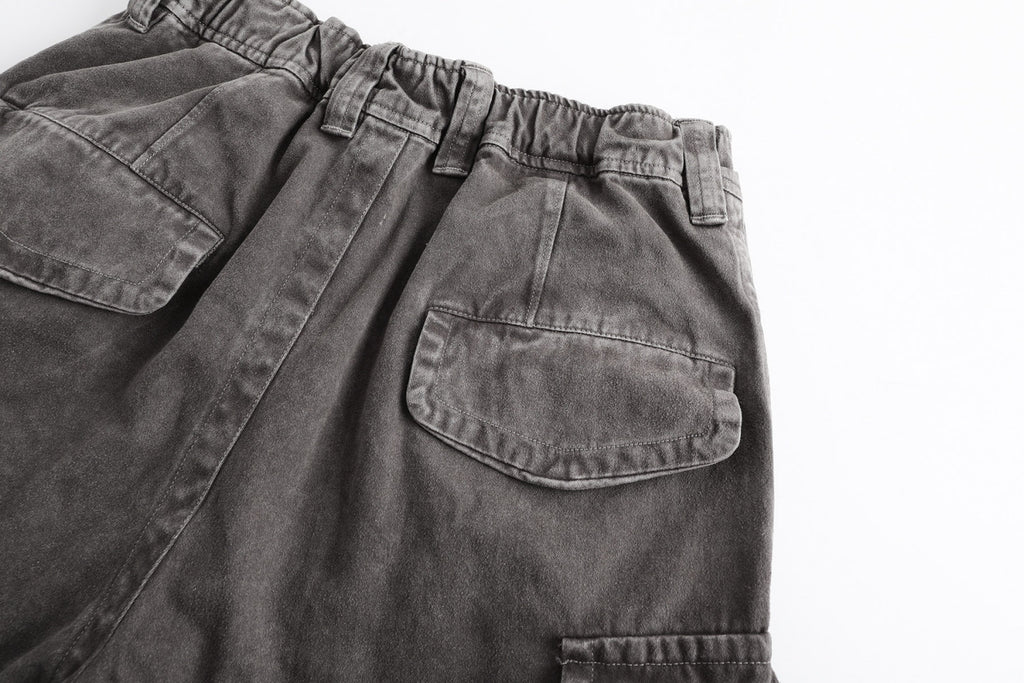 Maison Mihara Yasuhiro Men's Faded Effect Work Pants Summer Vintage Loose Zipper Large Pocket Shorts Ngvp #1921