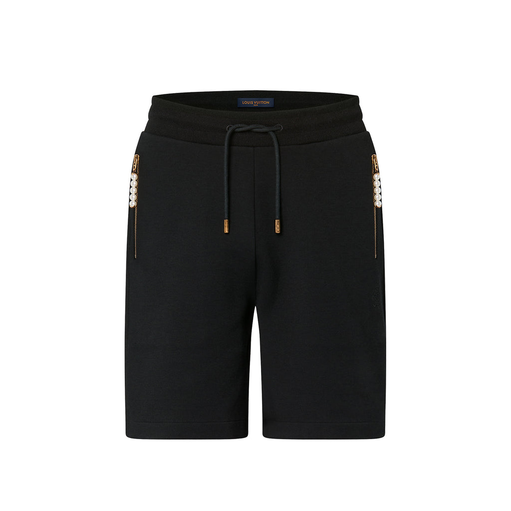 Louis Vuitton Men's Summer Solid Color Drawstring Tie-Up Slim Fit Casual Shorts #77953