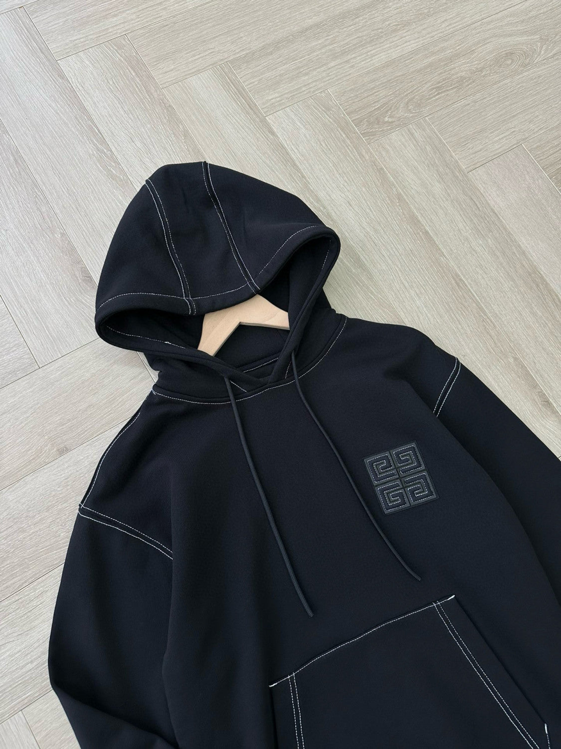 Givenchy Men's And Women's Spring/fall Fashion Casual Solid Color Hooded Pullover Logo Sweatshirt #79291