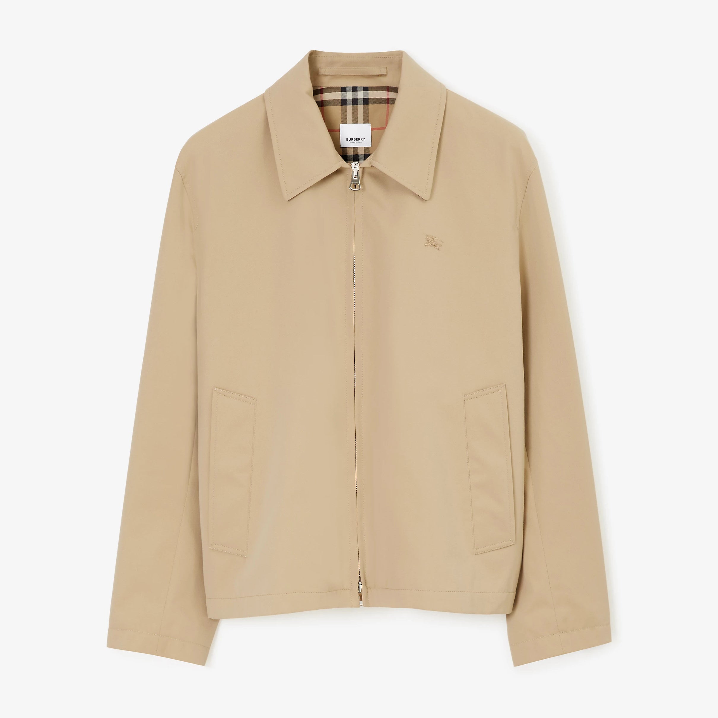 Burberry Men's Autumn and Winter Solid Color Logo Embroidery Zipper Casual Long Sleeve Cotton Jacket #73199