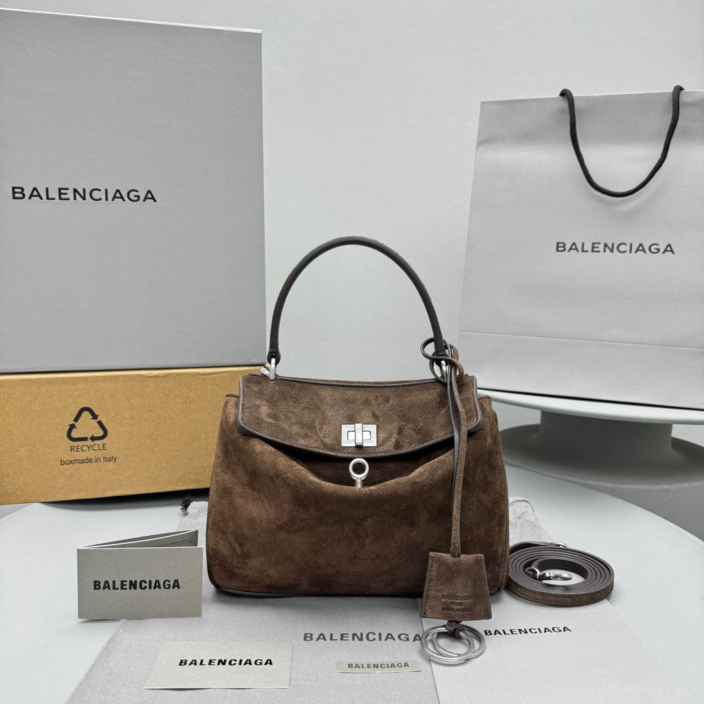 Balenciaga RODEO Women's Fashion Classic Solid Color Suede Tote Bag Small Medium Large Handbag Tote Bag Bags #78954  7897722AB4G2308