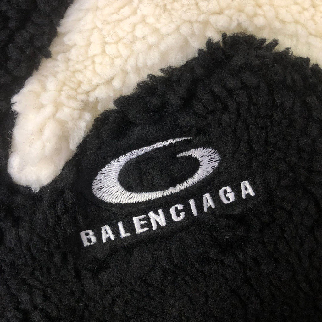 Balenciaga Men's 25FW LOOP SPORTS ICON Lambswool Zipper Jacket INFORMATION Diagonal Pockets Double-ended Zipper Closure Loop Artwork Inlay #332256