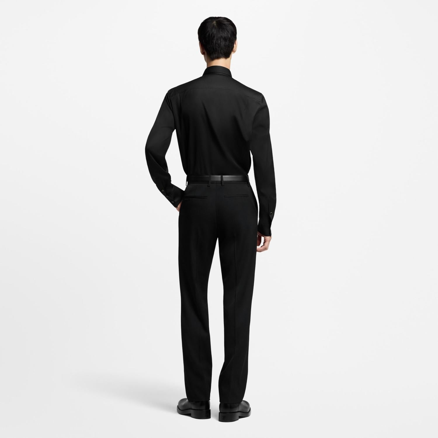 Louis Vuitton SS25 Men's Spring and Summer Solid Color Sheep Wool Straight Casual Pants #332664