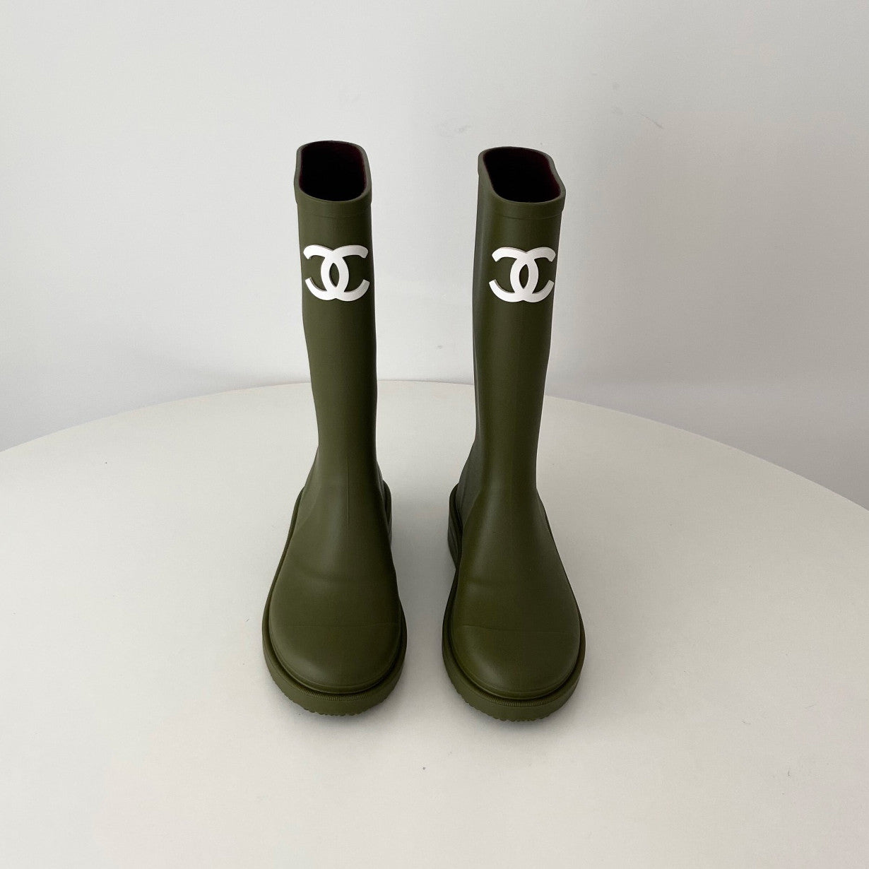 Chanel Women's And Men's Fashion Casual Solid Color Logo Round Toe Rain Boots Shoes #78513