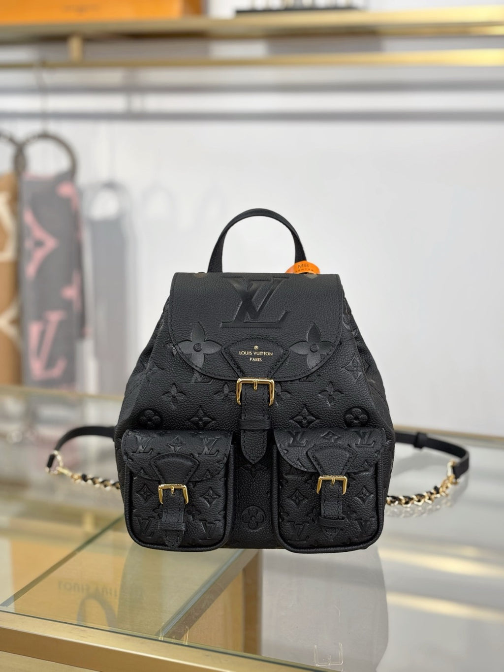 Louis Vuitton Dream Series Backpack Bag Black With Gradient Watercolour And Embossed Monogram Pattern Mini Backpack  Bags #82965A