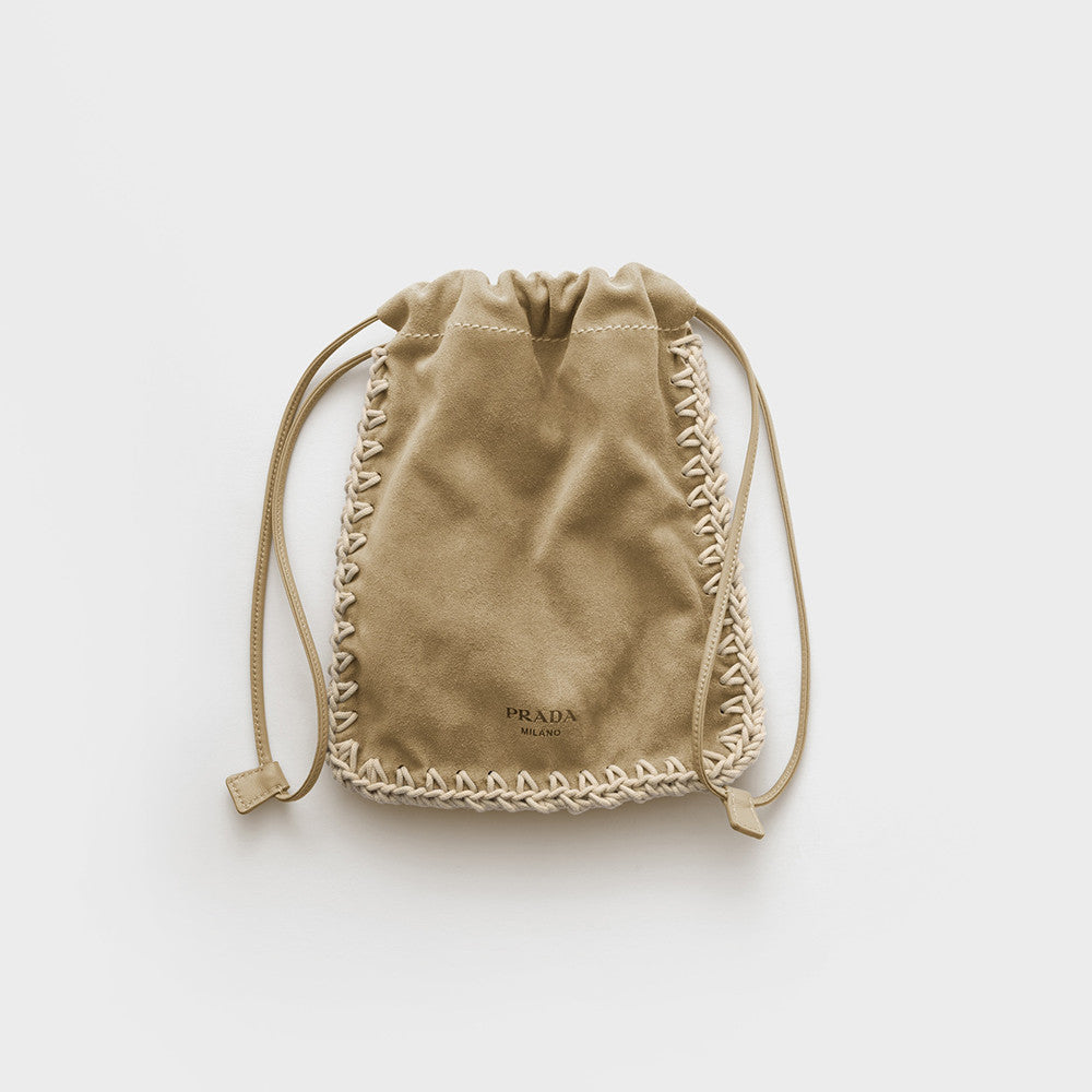 Prada Agave Suede Smartphone Case Men's And Women's Fashionable Small Bag Storage Pouches Crossbody Bags And Woven Bags 1ZT092_2FP1_F0384 #84418A