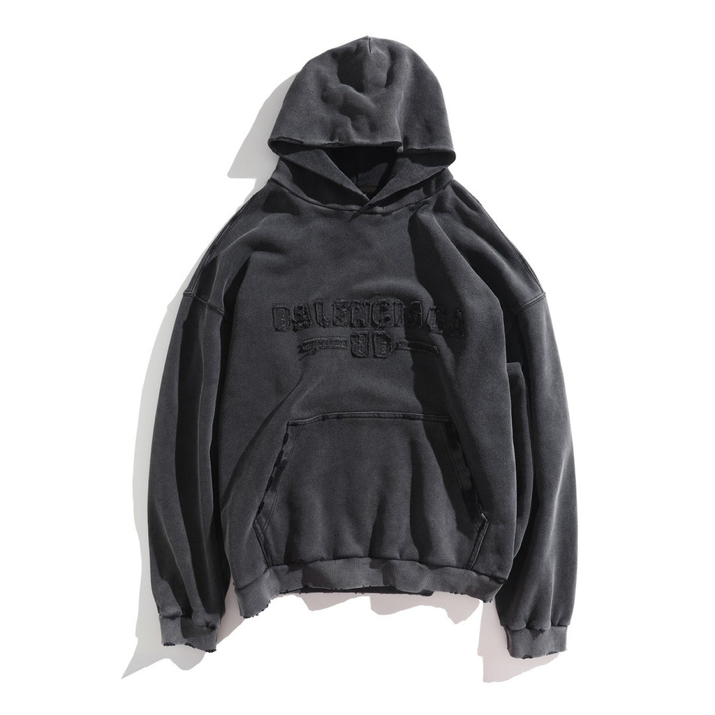 Balenciaga Men's And Women's Spring/Fall Fashion Casual Solid Color Letter Print Hooded Zipper and Hooded Pullover Long Sleeve Sweatshirt Jacket #78935